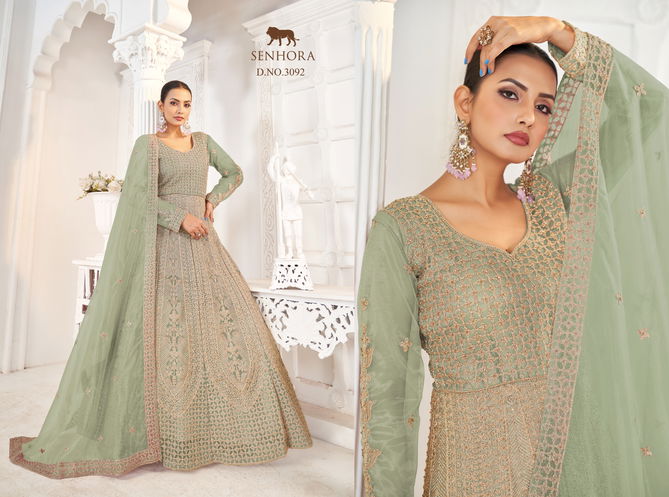 Ibadat By Senhora Butterfly Net Gown With Dupatta Wholesale Market In Surat